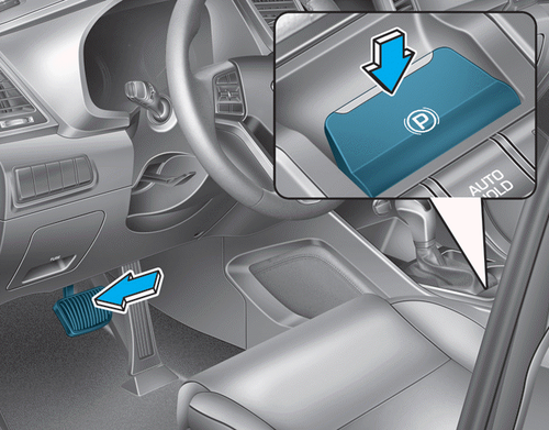 Bouton De Stationnement De Frein à Main De Voiture