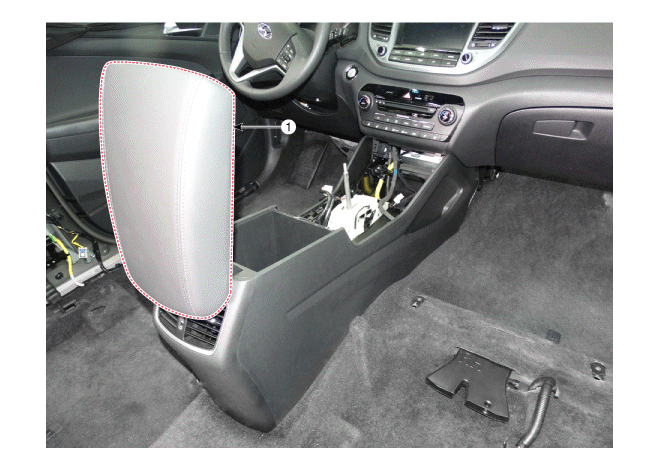 Housse D'accoudoir Pour Hyundai Tucson NX4 2024-2026 (transmission Automatique électronique) - Cuir PU, Rehaussé 3 Cm